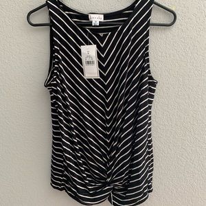 Black Striped tie top